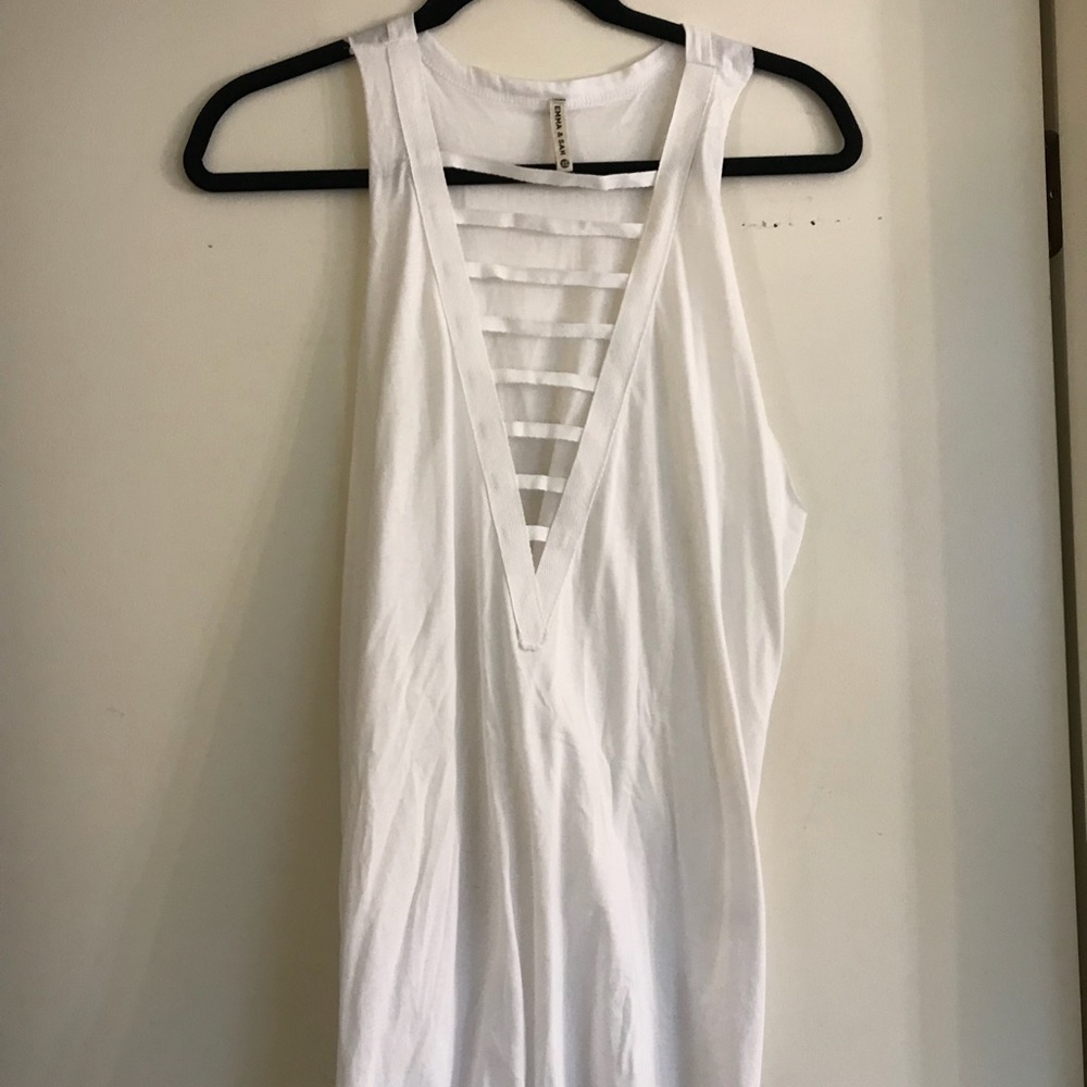 Emma & Sam white tank dress